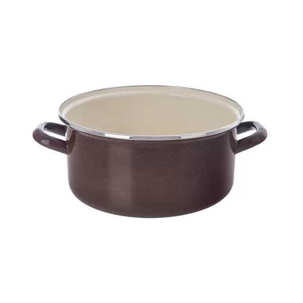 Kastrol smalt BROWN Lem 4 l