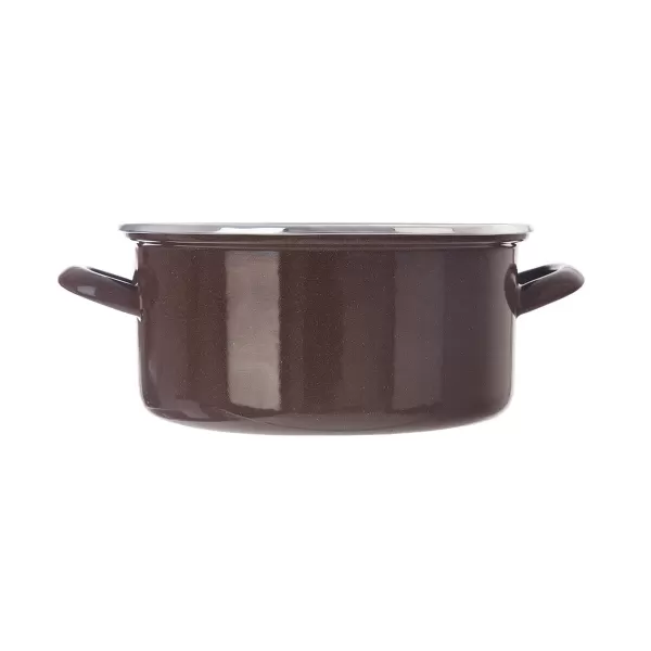 Kastrol smalt BROWN Lem 4 l