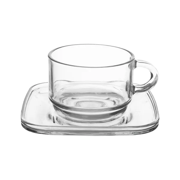 Hrnek sklo+podšálek Cozy 0,27 l,6ks stohovatelný (UK 129675)