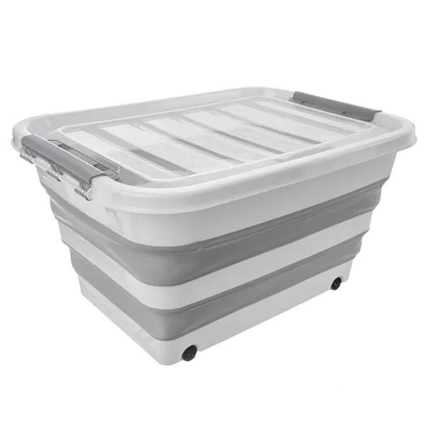 Box silikon/UH KEMP skládací, kolečka+víko 30 l