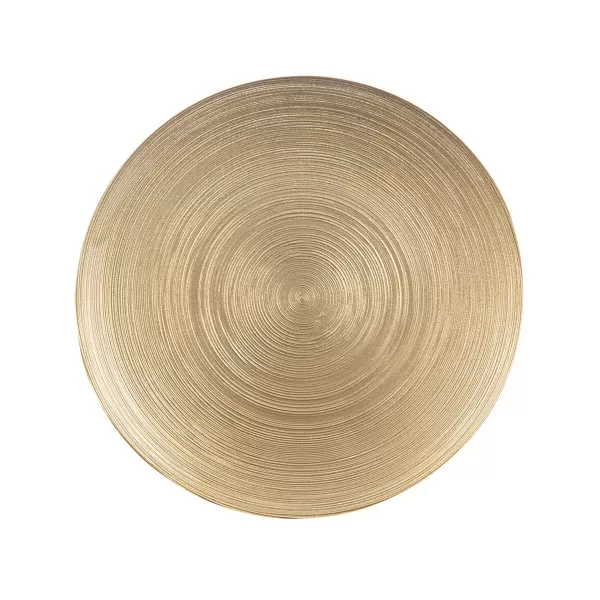Talíř sklo serv. pr. 21 cm zlatá