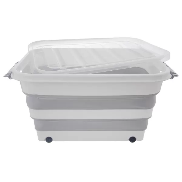 Box silikon/UH KEMP skládací, kolečka+víko 30 l