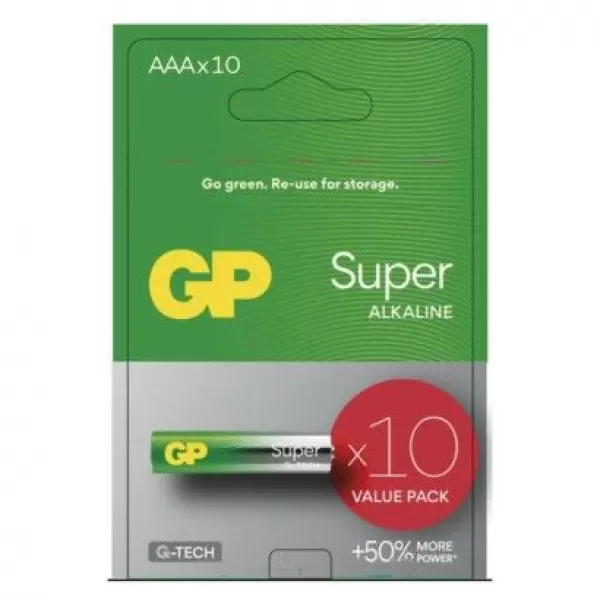 EMOS Baterie GP alkalická baterie SUPER AAA LR03 B0111G 10ks/bal