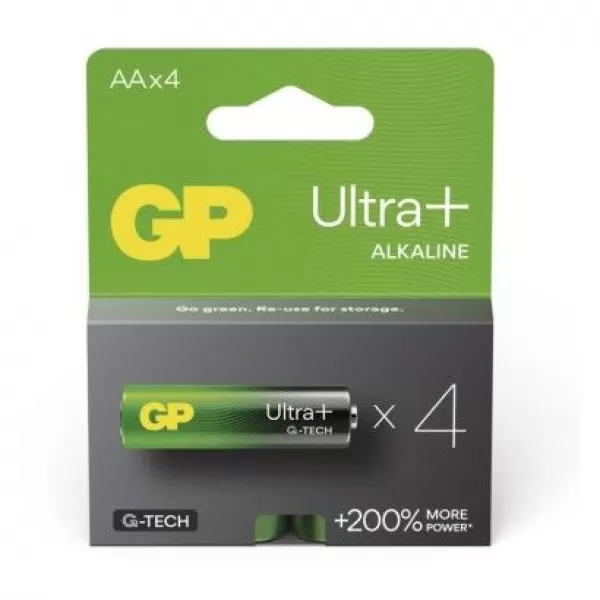 EMOS Baterie alkalická GP Ultra Plus AA (LR6), 4 ks (B03214)