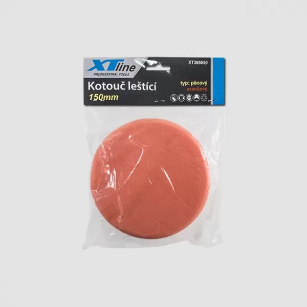 XT Kotouč leštící pěnový pro leštící brusku | oranžový (tvrdý) 150 mm
