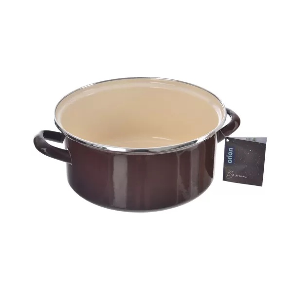 Kastrol smalt BROWN Lem 4 l