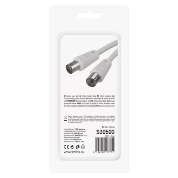 EMOS Kabel anténní koax. 5m S30500