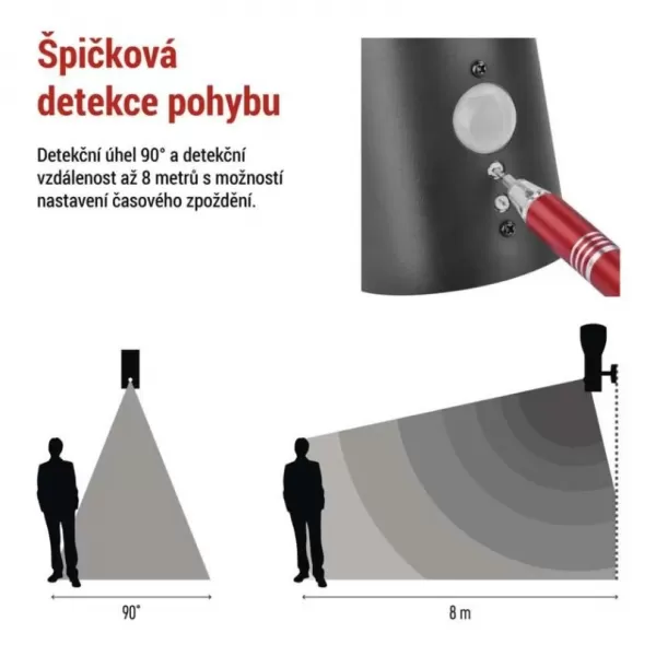 EMOS ZGA040P LED zahradní svítidlo nástěnné E27,IP44,MAX 15W