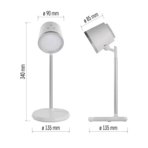 EMOS Lampa stolní LED ABBIE bílá Z7636W
