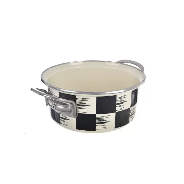 Kastrol smalt ŠACHOVNICE Lem 1,6 l