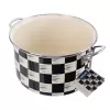 Hrnec smalt ŠACHOVNICE Lem 6,5 l