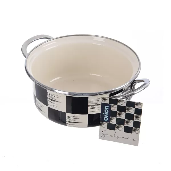 Kastrol smalt ŠACHOVNICE Lem 1,6 l