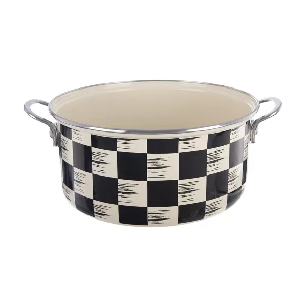 Kastrol smalt ŠACHOVNICE Lem 5 l