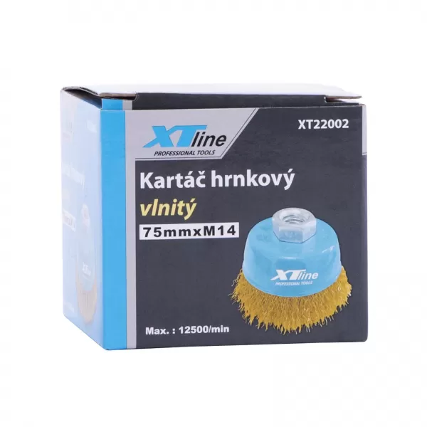 XT kartáč hrnkový,vlnitý 75mm M14