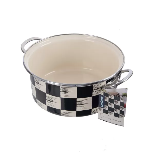 Kastrol smalt ŠACHOVNICE Lem 3 l