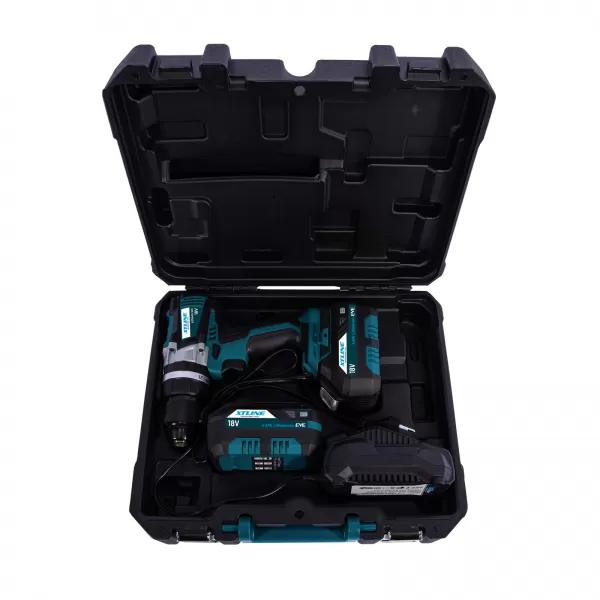 XT Vrtačka AKU s příklepem bezuhliková 18V+2baterie+box