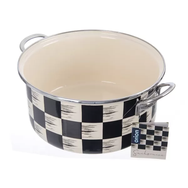 Kastrol smalt ŠACHOVNICE Lem 5 l