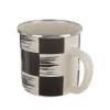 Hrnek smalt ŠACHOVNICE Lem 0,41 l, pr. 8,8 cm