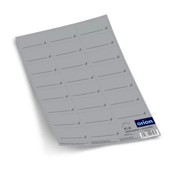 Samolepky na kořenky GREY obd. prázdné 23 šedá, CZ, SK, náhr. 842601
