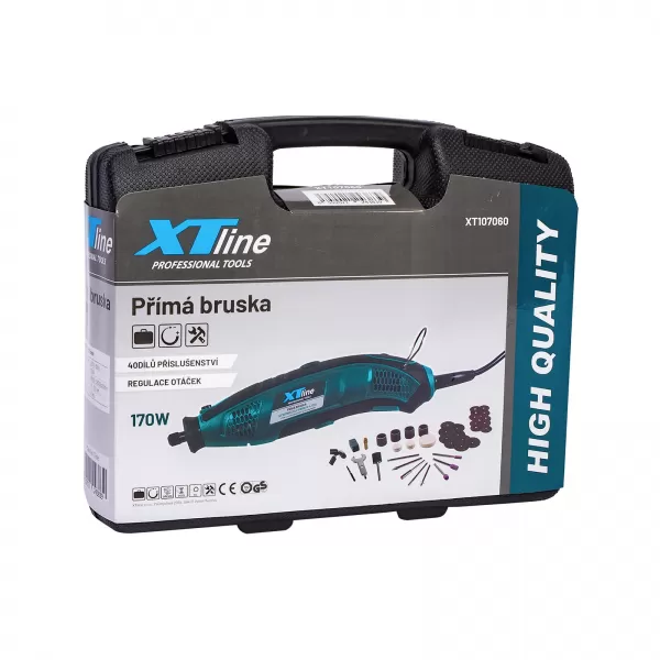 XT Bruska přímá 170 W + příslušenství 40 dílů
