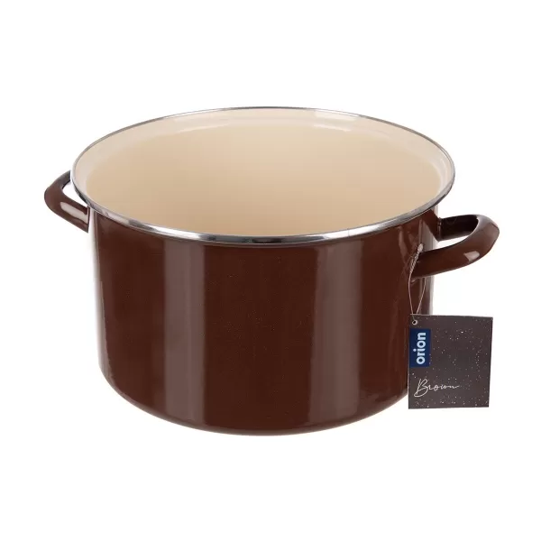 Hrnec smalt BROWN Lem 8 l