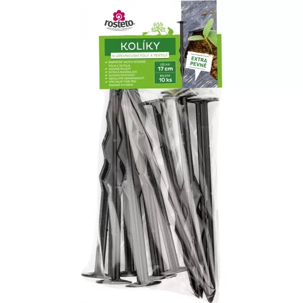 Kolík k upevňování folií Rosteto - stromeček 17 cm (sada 10 ks)