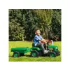 Dětský traktor šlapací s vlečkou zelený