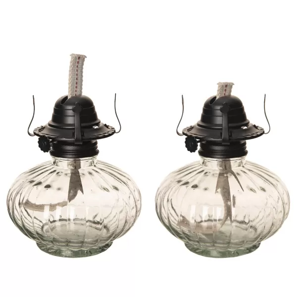 Lampa petrolejová sklo/kov