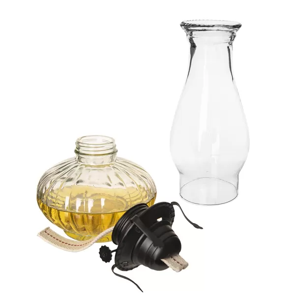 Lampa petrolejová sklo/kov