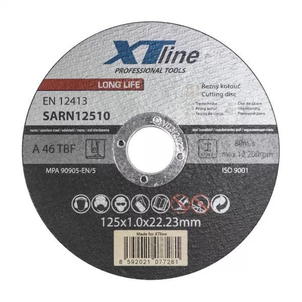 XT Kotouč řezný na ocel / nerez | 125x1,6x22 mm