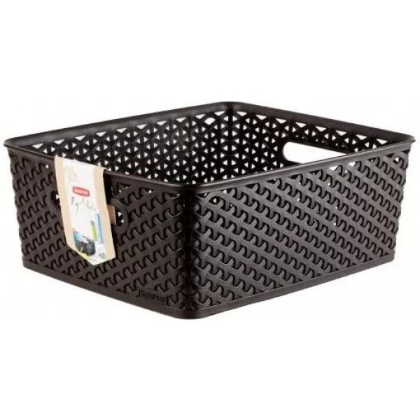 Box úložný RATTAN Y" STYLE M tm.hnědý