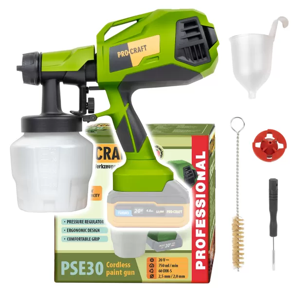 PROCRAFT Aku stříkací pistole (bez baterie a nabíječky) PSE30bb