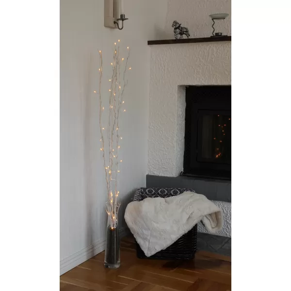 NIPEKO Proutí dekorační 60xLED 115cm bílé