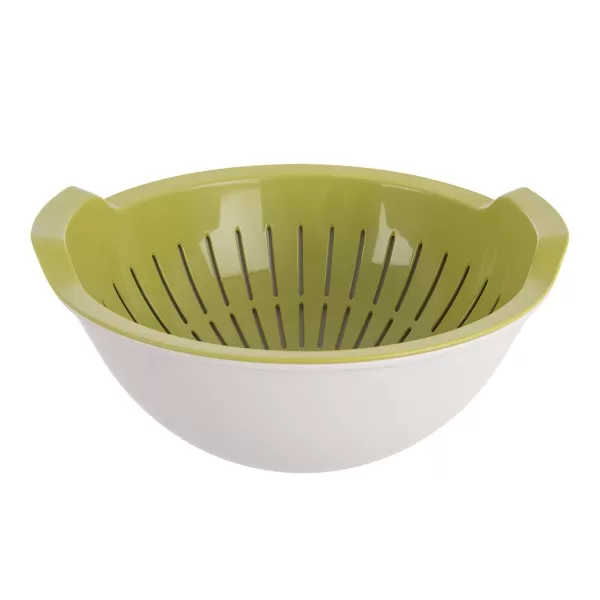 Cedník UH+miska ELA pr. 25 cm zelená