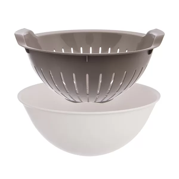 Cedník UH+miska ELA pr. 25 cm hnědá
