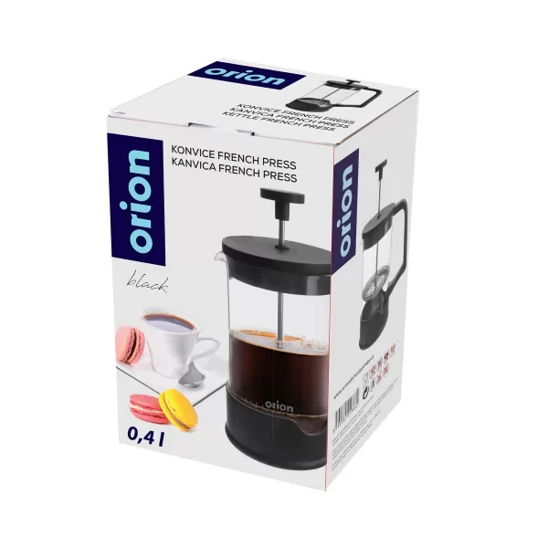 Konvice borosil. sklo/UH french press 0,4 l BLACK