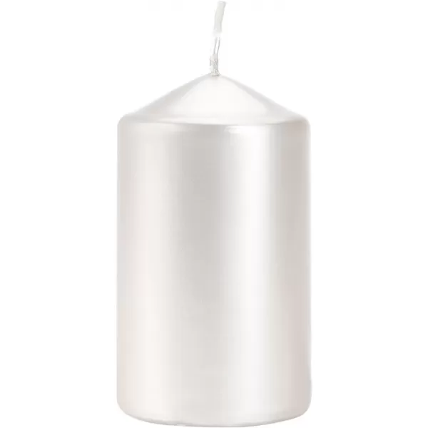 Svíčka válec 60/100 METAL bílá