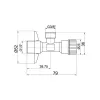 Ventil rohový vřetenový 1/2"x3/8" CF3002/10