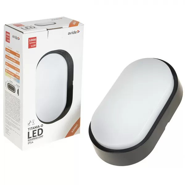 NIPEKO LED TITANIA-O 90W ovál 22cm čer. IP