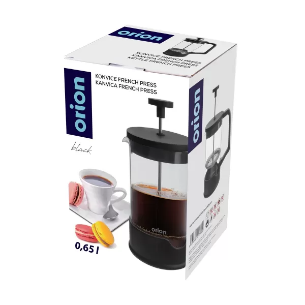 Konvice borosil. sklo/UH french press 0,65 l BLACK