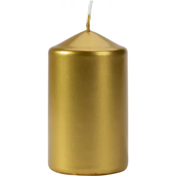 Svíčka válec 60/100 METAL zlatá