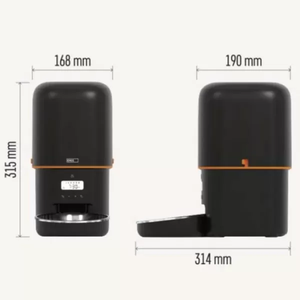 EMOS Dávkovač krmiva PET CARE 4l, černý H6001