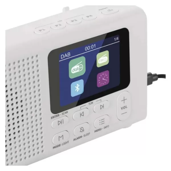 EMOS DAB FM BLUETOOTH RÁDIO P-600W BÍLÁ E0091