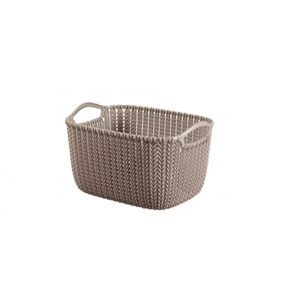 Košík KNIT S 8L hnědošedá