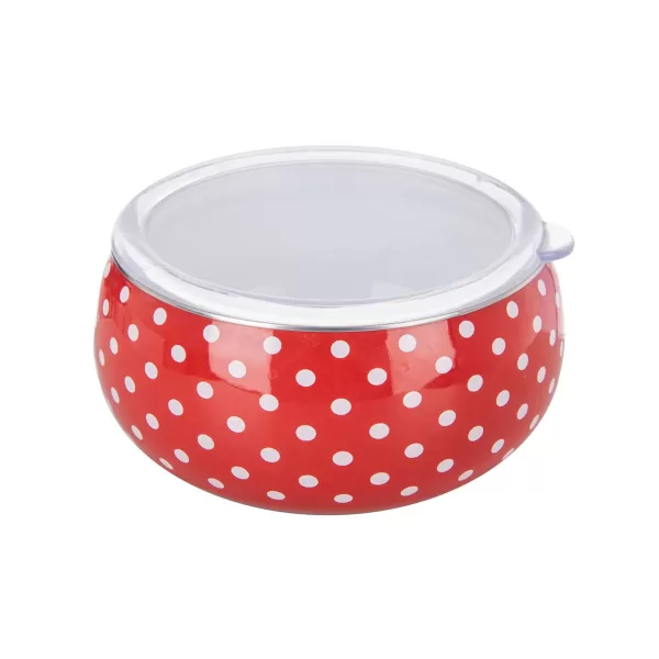 Miska smalt TEČKA Lem+UH víčko pr. 15,5 cm