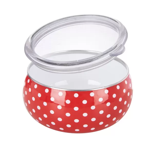 Miska smalt TEČKA Lem+UH víčko pr. 15,5 cm