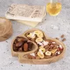 Tác dřevo MANGO srdce 23x20 cm dělený