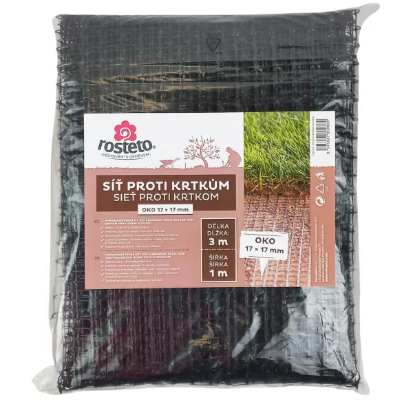 Síť proti krtkům Rosteto - 3 x 1m černá