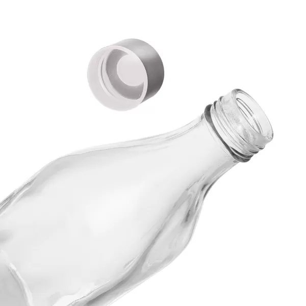 Láhev sklo/kov víčko 1,1 l hranatá