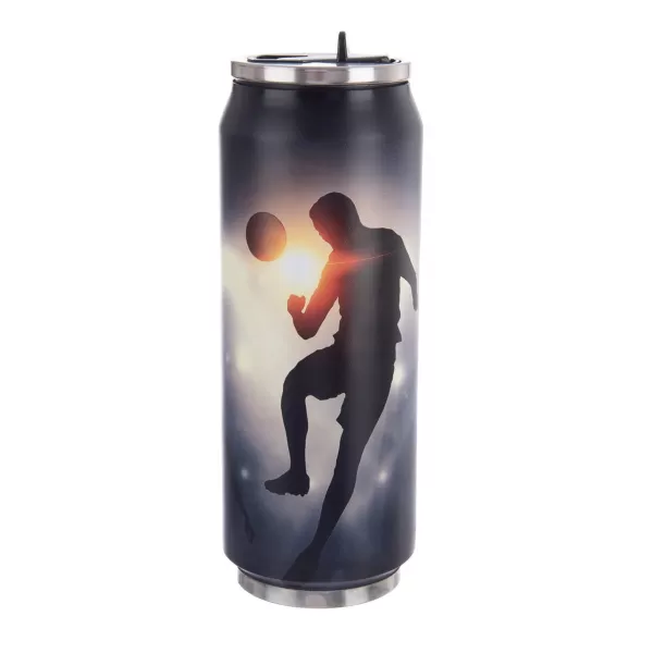 Termoska-plechovka nerez 0,5 l fotbal